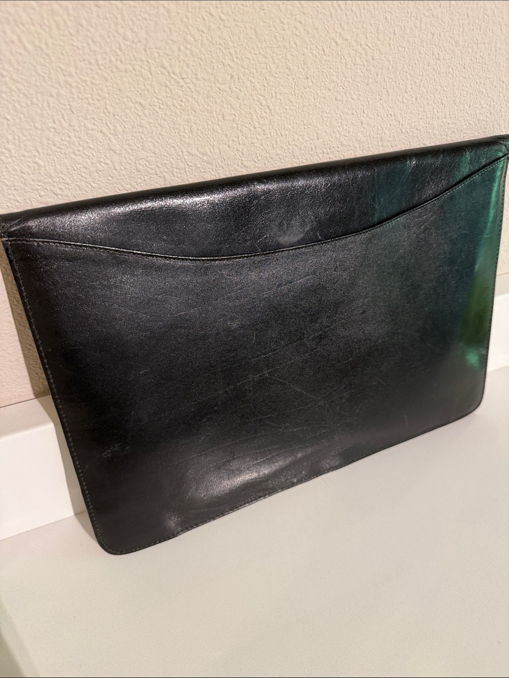 Bally Black Leather Document Clutch - Picture 3 of 7
